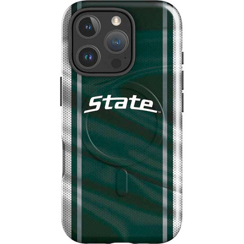 Michigan State University Jersey Grey iPhone 16 Pro Magsafe Impact Case